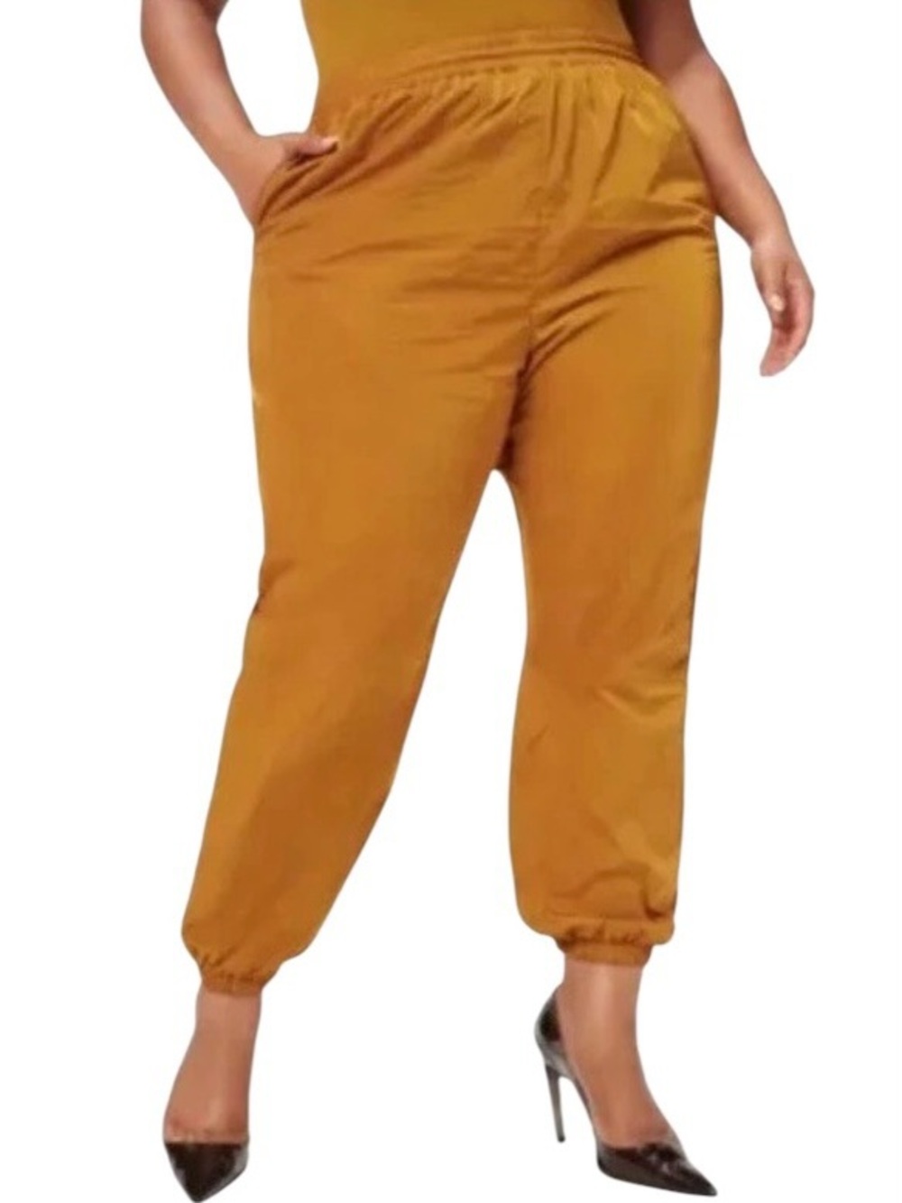 Good American Size 5 2XL Essential Track Pant Jogger Pants Joggers Bronze Bottom